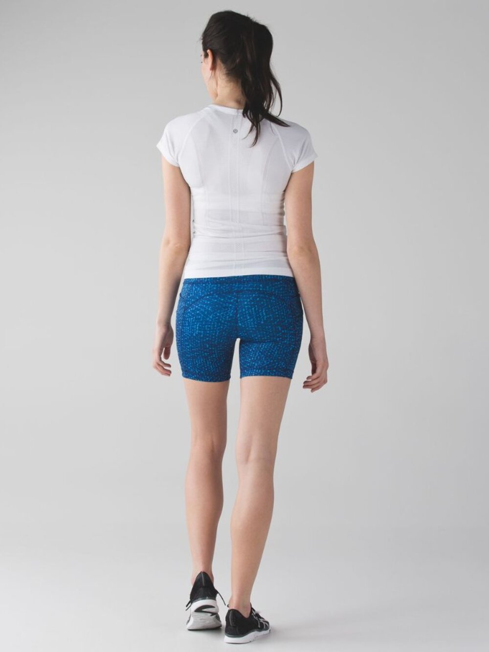 Lululemon Speed Track Short 6" in Samba Snake Kayak Blue Hero Blue
